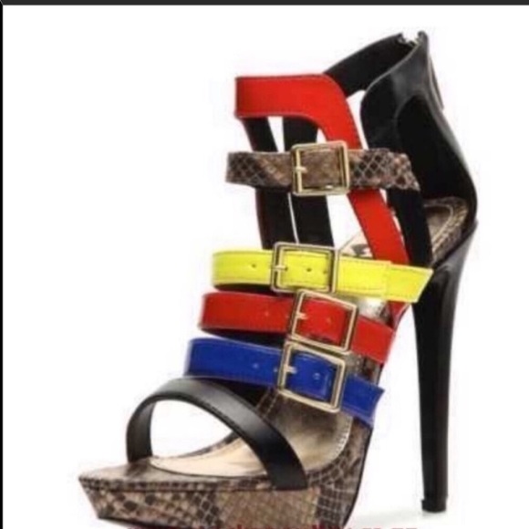 LFL multi color candy heels 80s inspired - Picture 7 of 8
